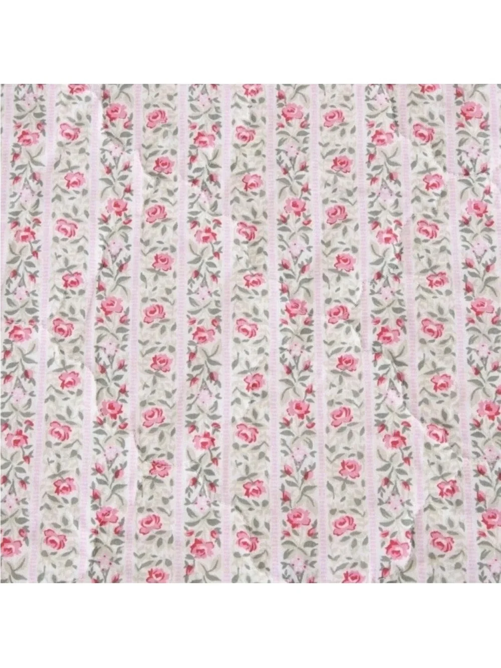 Pink Floral Striped KING 3 Pc. Quilt Set ~ 100% Cotton ~ Timeless All Seasons